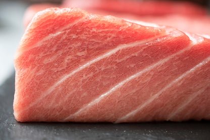 Otoro cut of Bluefin Tuna. 